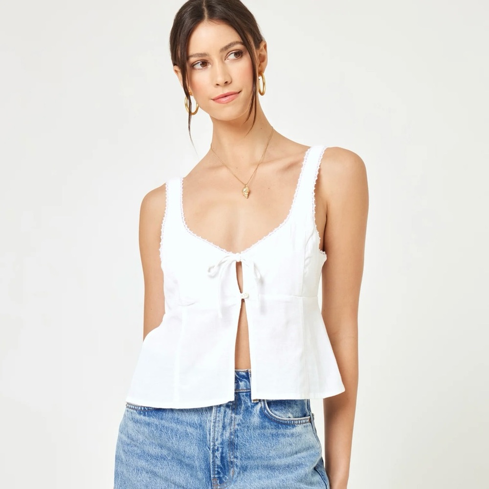 LSPACE - ROSA TOP - CREAM - SIZE MEDIUM